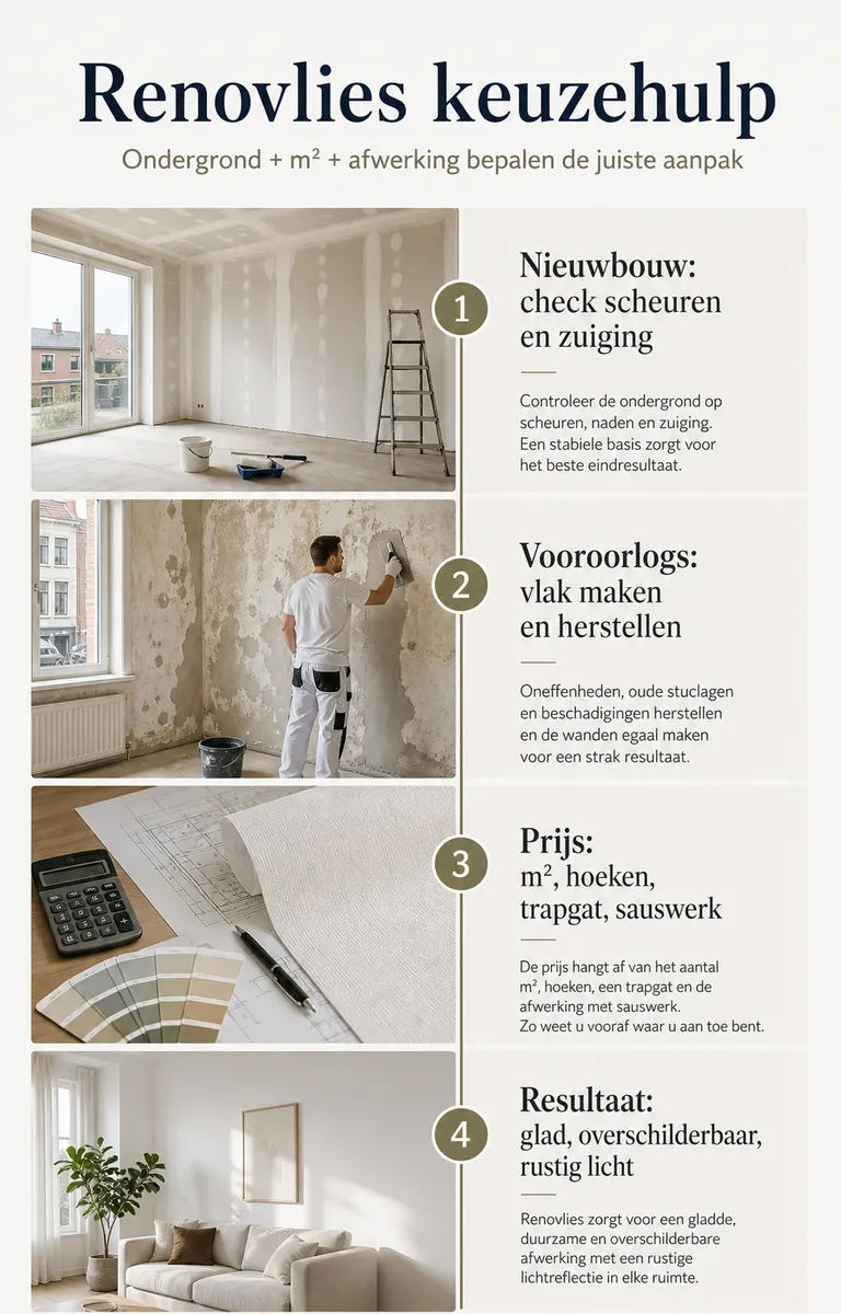 Infographic renovlies keuzehulp met ondergrond, prijs en resultaat